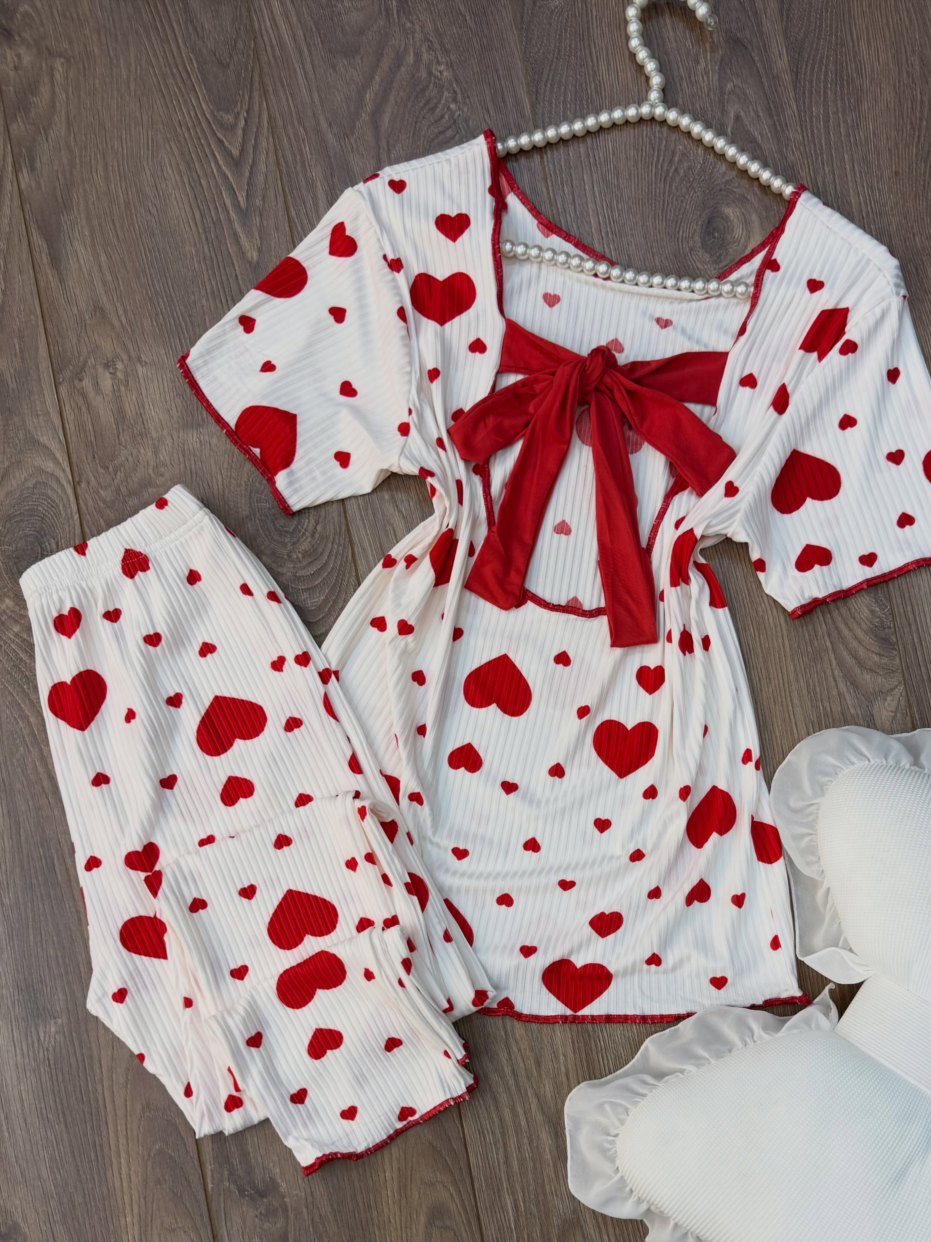NO1268# Women printed two-piece pajama set wholesale thumbnail 2