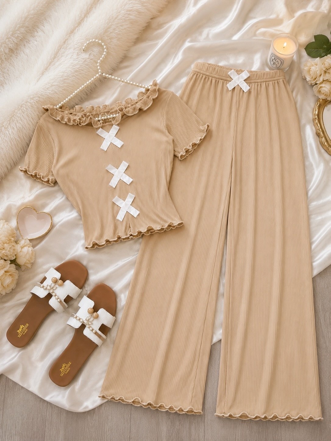 NO1273# Women printed sleepwear set wholesale thumbnail 4