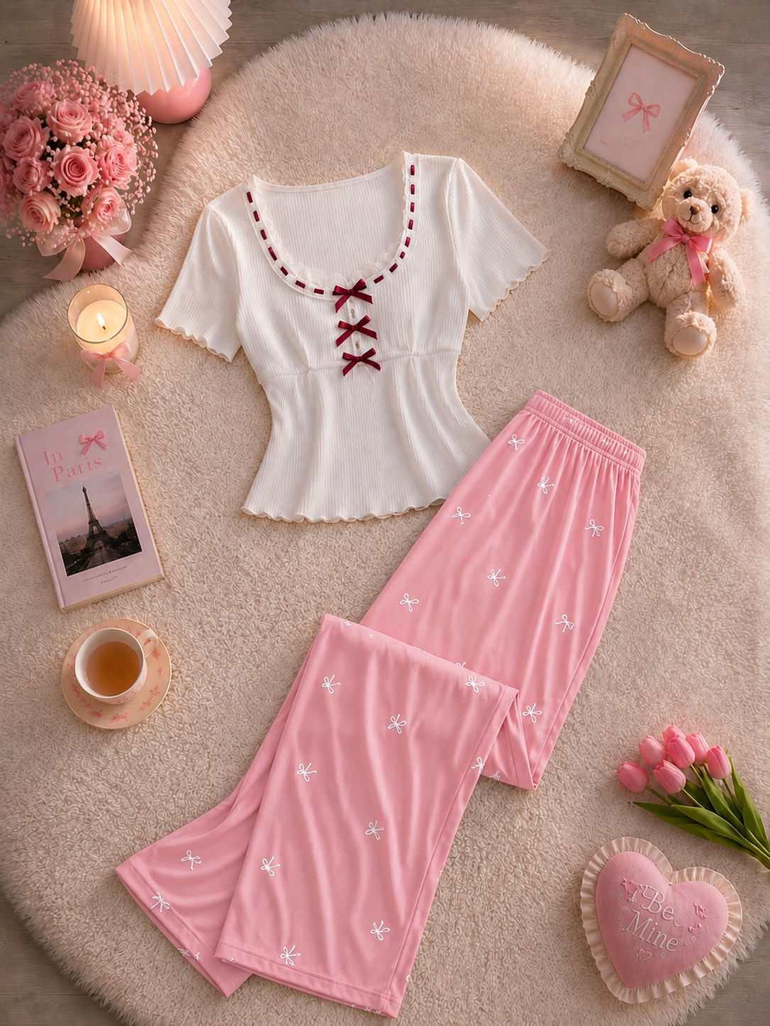NO1275# Women color option loungewear set wholesale thumbnail 4