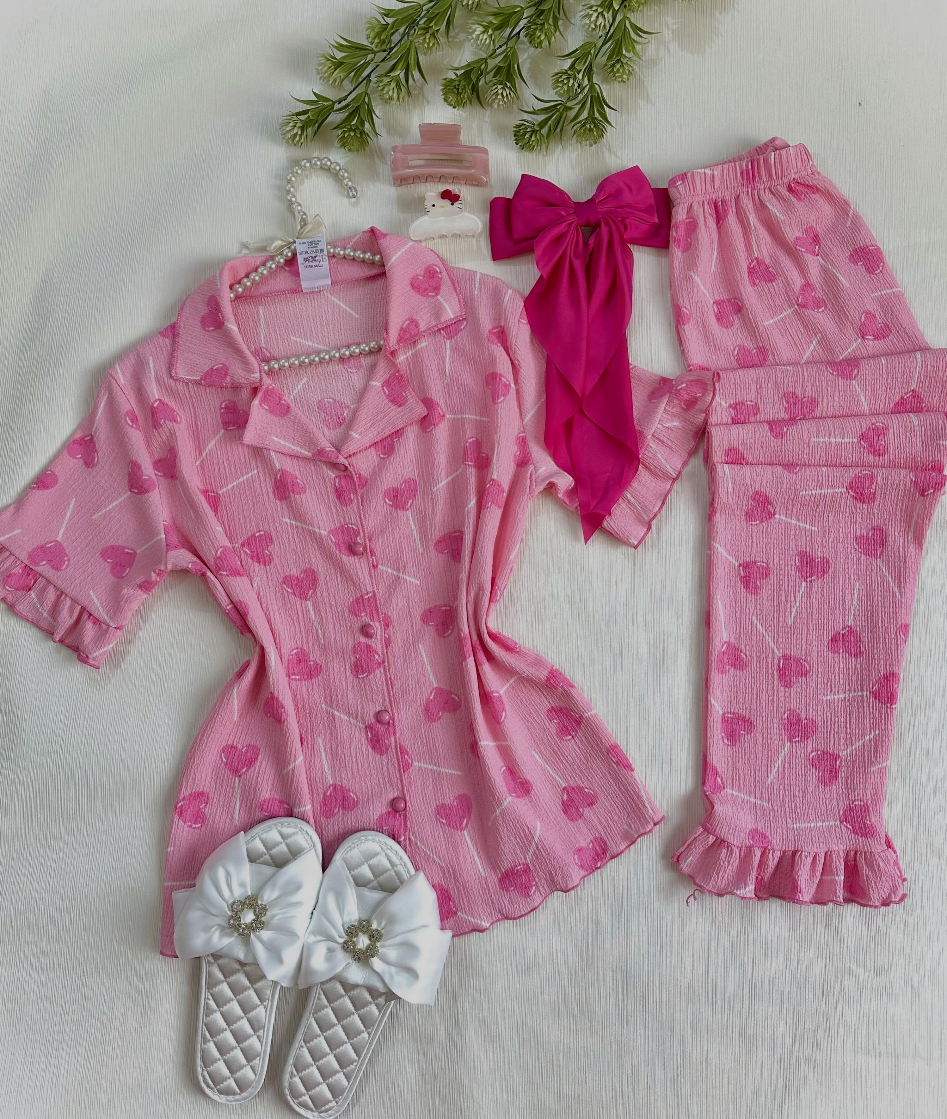 NO1280# Women printed two-piece sleepwear wholesale thumbnail 3