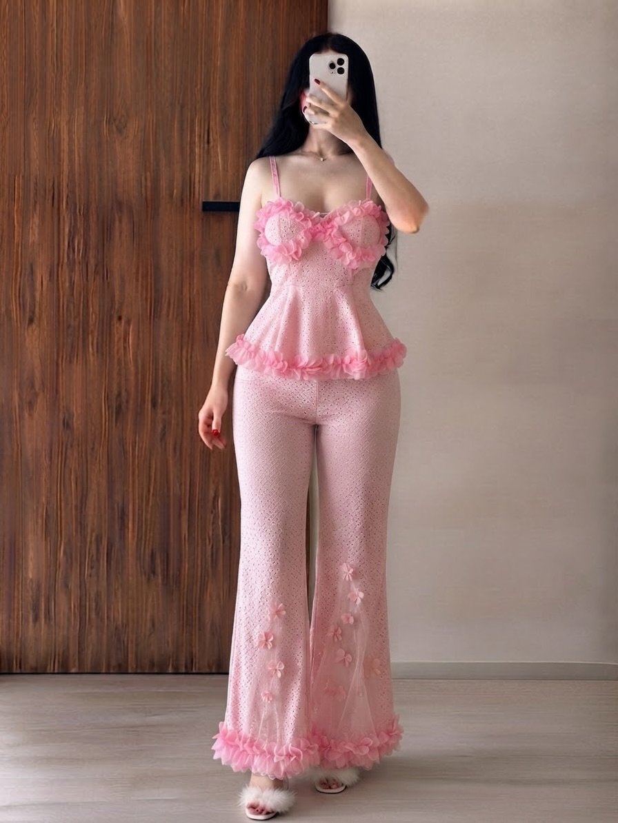 NO9004# Women two-piece mesh lingerie set wholesale thumbnail 2