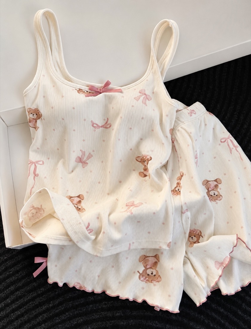NO701# Women camisole and shorts sleepwear set wholesale product image 1