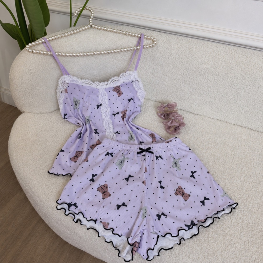 NO708# Women camisole shorts loungewear set wholesale wholesale product image 1
