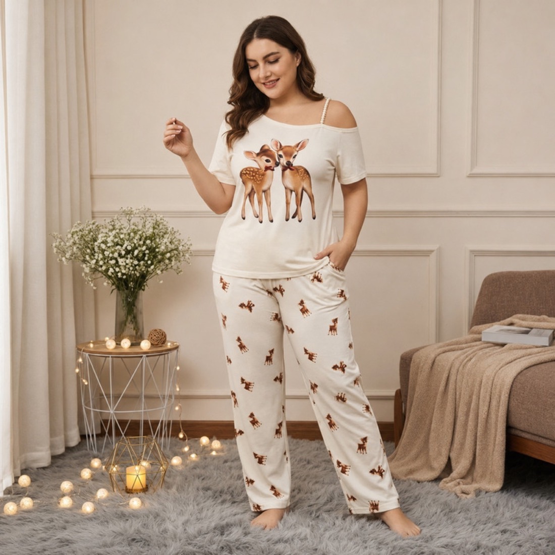NO711# Women printed pajama set for Middle East wholesale wholesale product image 4