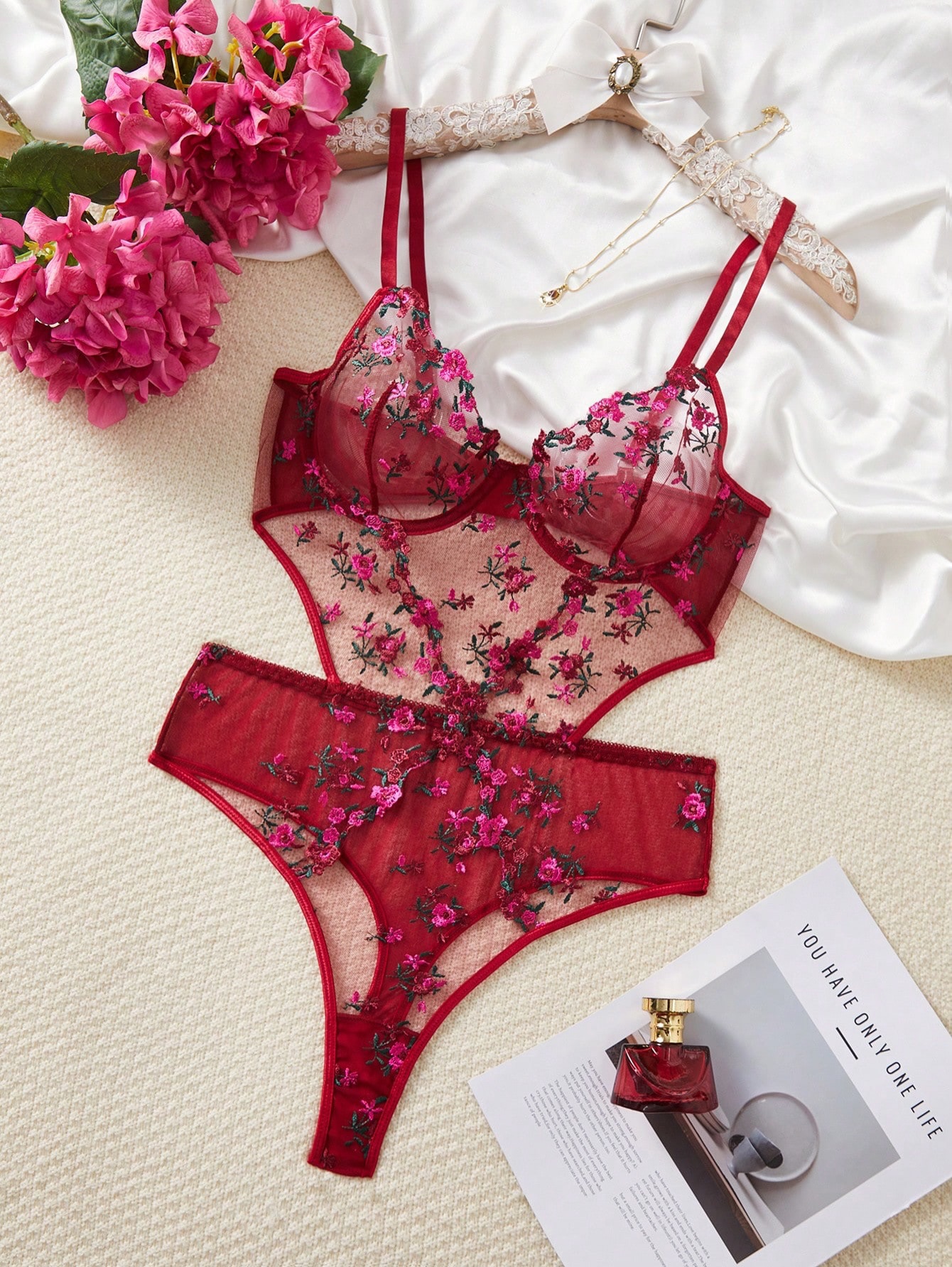 NO9007# Women lace-trim lingerie set wholesale wholesale product image 2