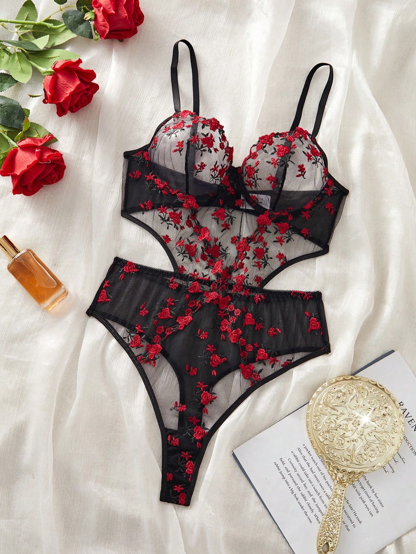 NO9007# Women lace-trim lingerie set wholesale wholesale product image 3